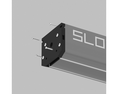 TR2017-BK Торцевая заглушка трека SLOTT, черная, алюминий