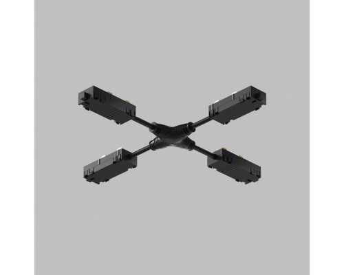 TR2116-BK Гибкий Х-образный, электрический коннектор трека SMART, черный