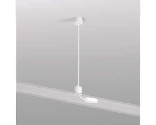 TR2124-WH Подвод питания для подвесного монтажа трека SMART BASE, АС 220-240V, IP20, 5м, белый, алюминий