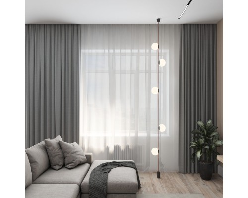 TR5516-BK Утяжелитель для отвесного монтажа трека-ремня Belty, серия Base, D60*H130мм, IP20, черный, алюминий