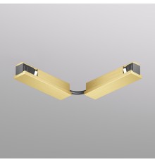TR5724-SB Электрический коннектор для трека SHINE BASE 90° стена-потолок с поворотом трека под произвольным углом, сатинированная латунь, алюминий