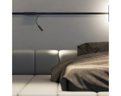 DK5343-BK Светильник для трека Air, серия Spot 4000 со светодиодом, ?26*495мм, 48V DC, 2W, RA?90, 24°, 4000K, IP20, черный, алюминий