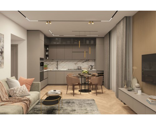 DK8012-BG Акцентный светильник SMART SPOT DOUBLE 2x9W DIM 3000K-6000K, матовое золото с черным