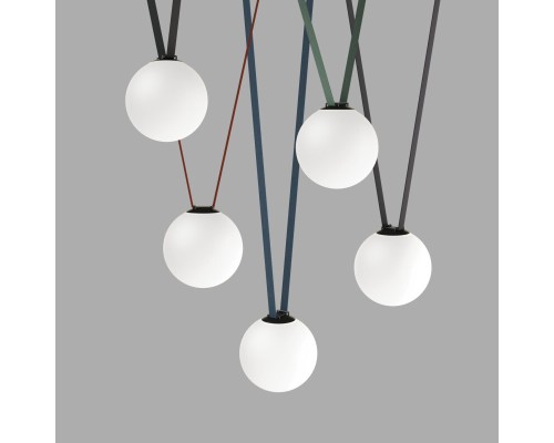 DK5554-BK Cветильник для трека-ремня Belty, серия Orb, со светодиодом, D230*H236мм, 48V DC, 15W, RA90, 120°, 4000K, IP20, черный, акрил