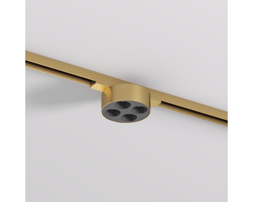 DK5772-SB Светильник для трека SHINE GRILL со светодиодом, D74*H28, 48V DC, 6W, RA?90, 3000K, IP20, сатинированная латунь, алюминий