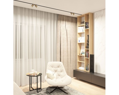 DK8012-BG Акцентный светильник SMART SPOT DOUBLE 2x9W DIM 3000K-6000K, матовое золото с черным