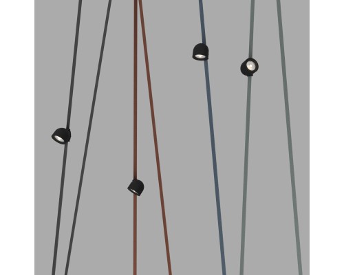 DK5640-BK Поворотный светильник для трека-ремня Belty Smart, серия Spot, со светодиодом, D100*H107мм, 48V DC, 12W, RA90, 38°, 2700-6000K, IP20, черный, алюминий