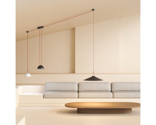 DK5668-BK Cветильник для трека-ремня Belty Smart, серия Flow, со светодиодом, D600*H122мм, 48V DC, 24W, RA90, 120°, 2700-6500K, IP20, черный, алюминий