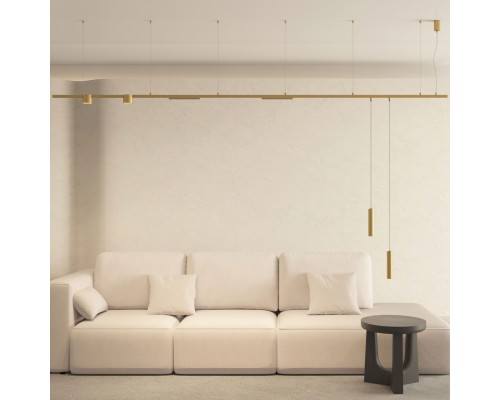 DK5771-SB Светильник для трека SHINE GRILL со светодиодом, L231*W19*H27, 48V DC, 10W, RA?90, 3000K, IP20, сатинированная латунь, алюминий