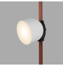 DK5543-WH+BK Поворотный светильник для трека-ремня Belty, серия Spot, со светодиодом, D100*H107мм, 48V DC, 12W, RA90, 120°, 3000K, IP20, белый с черным, алюминий