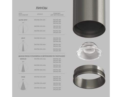 DK5741-DN Светильник для трека SHINE SPOT со светодиодом, D45*H100, 48V DC, 10W, RA?90, 3000K, IP20, темный никель, алюминий
