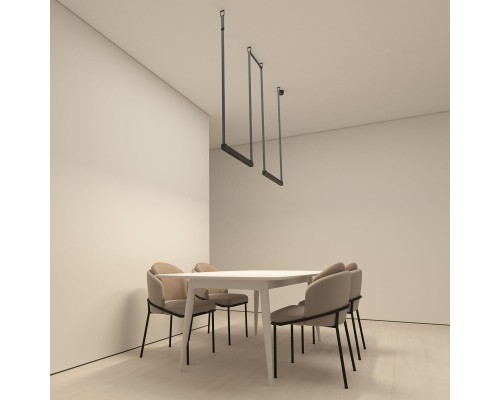 DK5573-BK Cветильник для трека-ремня Belty, серия Grill, со светодиодом, L642*W40*H45мм, 48V DC, 24W, RA90, 24°, 3000K, IP20, черный, алюминий