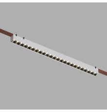 DK5572-WB Cветильник для трека-ремня Belty, серия Grill, со светодиодом, L642*W40*H45мм, 48V DC, 24W, RA90, 24°, 4000K, IP20, белый с черным, алюминий