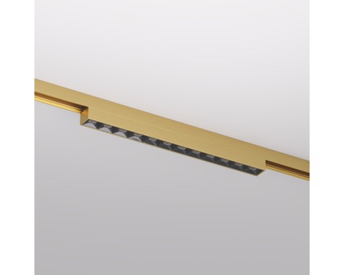 DK5771-SB Светильник для трека SHINE GRILL со светодиодом, L231*W19*H27, 48V DC, 10W, RA?90, 3000K, IP20, сатинированная латунь, алюминий