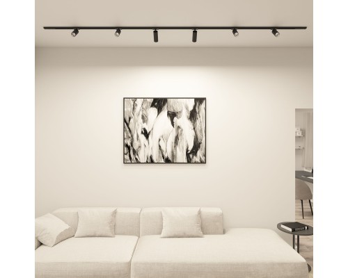 DK6060-BK Трековый светильник IP 20, 15 Вт, GU10, черный, алюминий