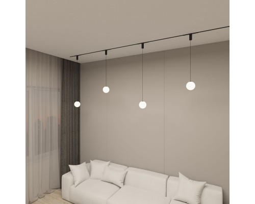 DK8052-BK Подвесной светильник SMART MOON 5W DIM 3000K-6000K, ?130мм, черный, акрил