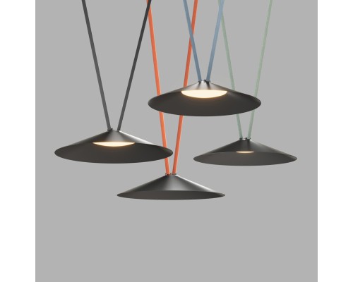 DK5569-BK Cветильник для трека-ремня Belty, серия Flow, со светодиодом, D600*H122мм, 48V DC, 24W, RA90, 120°, 3000K, IP20, черный, алюминий