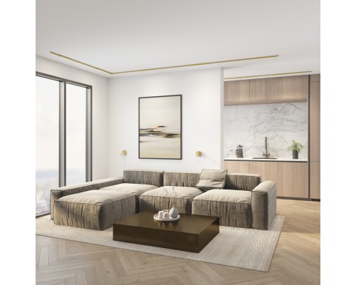 DK5751-SB Светильник для трека SHINE LINEAR со светодиодом, L301*W19*H27, 48V DC, 12W, RA?90, 3000K, IP20, сатинированная латунь, алюминий