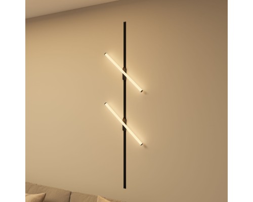 DK6638-BK Поворотный однофазный трековый светильник STROM со светодиодом L600mm 220V 15W 150° 3000K IP20 черный алюминий/акрил