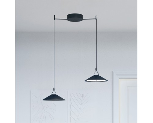 DK5564-BK Cветильник для трека-ремня Belty, серия Flow, со светодиодом, D300*H71мм, 48V DC, 20W, RA90, 120°, 4000K, IP20, черный, алюминий