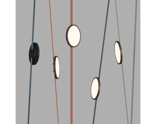 DK5567-BK Cветильник для трека-ремня Belty, серия Flow, со светодиодом, D168*H29.5мм, 48V DC, 10W, RA90, 120°, 3000K, IP20, черный, алюминий