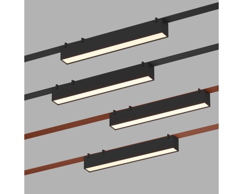 DK5575-BK Cветильник для трека-ремня Belty, серия Linear, со светодиодом, L323*W40*H45мм, 48V DC, 12W, RA90, 120°, 3000K, IP20, черный, алюминий