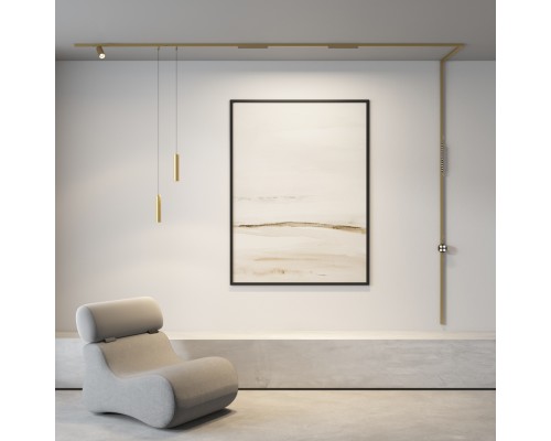 DK5741-SB Светильник для трека SHINE SPOT со светодиодом, D45*H100, 48V DC, 10W, RA?90, 3000K, IP20, сатинированная латунь, алюминий