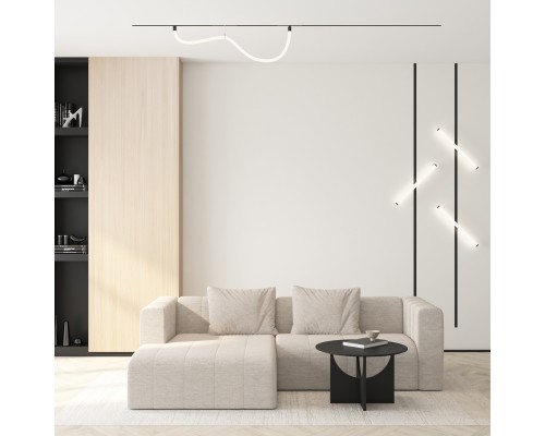 DK8065-BK Рассеивающий матовый светильник SMART RAY 12W DIM 3000K-6000K, черный, акрил, алюминий