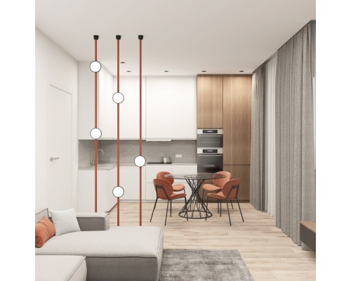 DK5566-BK Cветильник для трека-ремня Belty, серия Flow, со светодиодом, D168*H29.5мм, 48V DC, 10W, RA90, 120°, 4000K, IP20, черный, алюминий