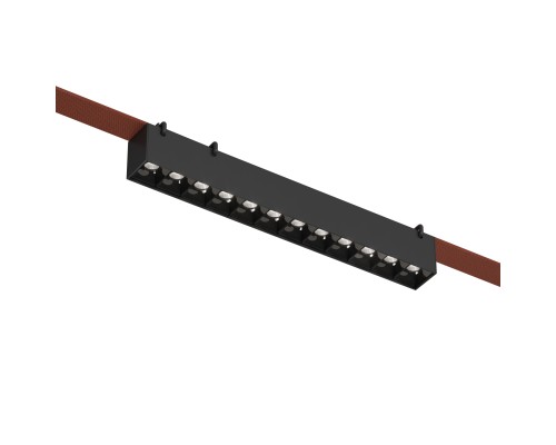 DK5571-BK Cветильник для трека-ремня Belty, серия Grill, со светодиодом, L323*W40*H45, 48V DC, 12W, RA90, 24°, 3000K, IP20, черный, алюминий