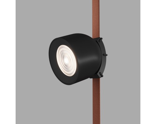 DK5540-BK Поворотный светильник для трека-ремня Belty, серия Spot, со светодиодом, D100*H107мм, 48V DC, 12W, RA90, 38°, 4000K, IP20, черный, алюминий