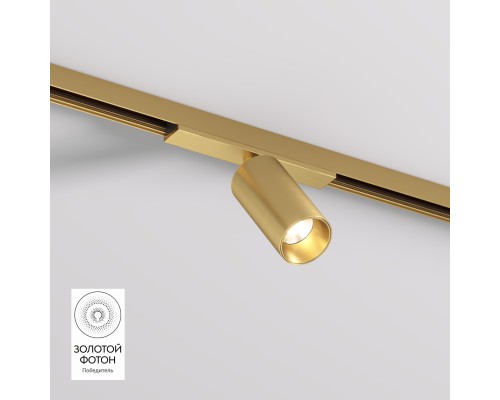 DK5740-SB Светильник для трека SHINE SPOT со светодиодом, D35*H70, 48V DC, 6W, RA?90, 3000K, IP20, сатинированная латунь, алюминий
