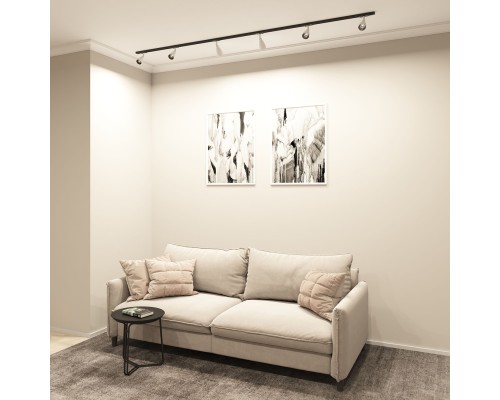 DK6050-BW+BK Трековый светильник IP 20, 15 Вт, GU10, черный с белым, алюминий, пластик