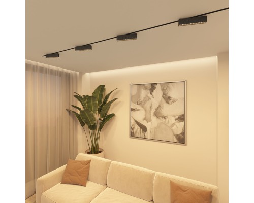 DK6434-BK Поворотный однофазный трековый светильник EDDER со светодиодом L273mm 220V 20W 30° 3000K IP20 черный алюминий