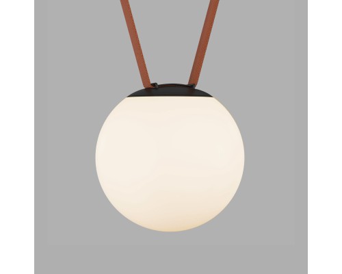 DK5553-BK Cветильник для трека-ремня Belty, серия Orb, со светодиодом, D180*H181мм, 48V DC, 10W, RA90, 120°, 3000K, IP20, белый, акрил