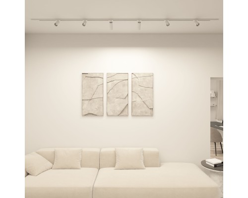 DK6060-BW+WH Трековый светильник IP 20, 15 Вт, GU10, белый с черным, алюминий