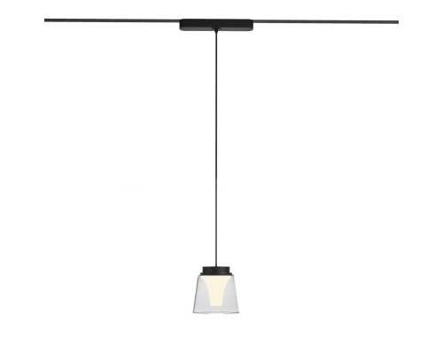 DK5317-BK Светильник для трека Air, серия Hang 3000 со светодиодом, ?90*86mm, 48V DC, 4W, RA?95, 120°, 3000K, IP20, черный, алюминий, стекло, акрил