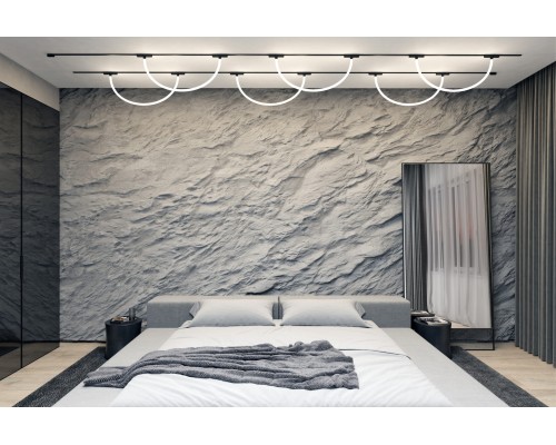 DK5327-BK Светильник для трека Air, серия Ray 3000 со светодиодом, ?22*L1000MM, 48V DC, 12W, RA?90, 360°, 3000K, IP20, черный, алюминий