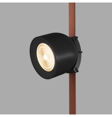 DK5541-BK Поворотный светильник для трека-ремня Belty, серия Spot, со светодиодом, D100*H107мм, 48V DC, 12W, RA90, 38°, 3000K, IP20, черный, алюминий
