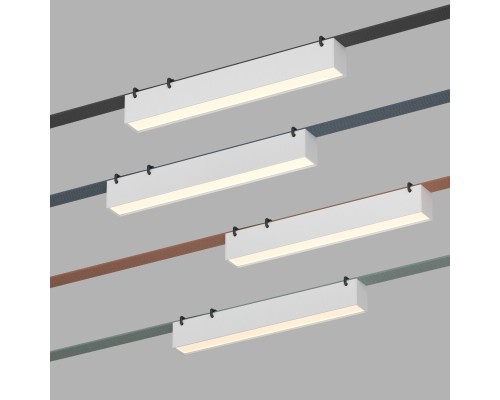 DK5574-WH Cветильник для трека-ремня Belty, серия Linear, со светодиодом, L323*W40*H45мм, 48V DC, 12W, RA90, 120°, 4000K, IP20, белый, алюминий