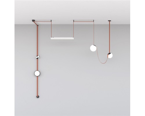 DK5577-WH Cветильник для трека-ремня Belty, серия Linear, со светодиодом, L642*W40*H45мм, 48V DC, 24W, RA90, 120°, 3000K, IP20, белый, алюминий