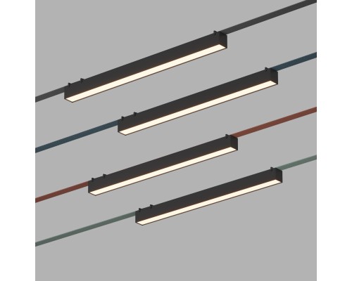 DK5577-BK Cветильник для трека-ремня Belty, серия Linear, со светодиодом, L642*W40*H45мм, 48V DC, 24W, RA90, 120°, 3000K, IP20, черный, алюминий