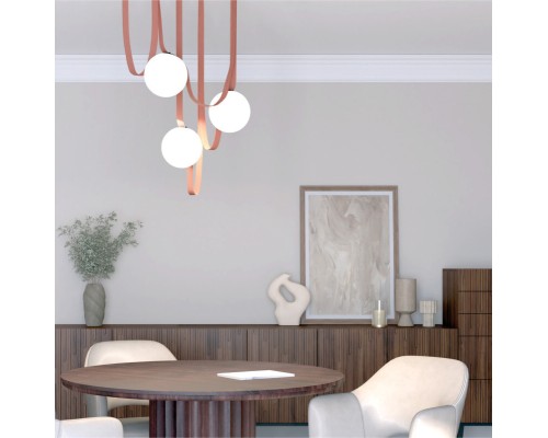 DK5551-BK Cветильник для трека-ремня Belty, серия Orb, со светодиодом, D150*H147мм, 48V DC, 10W, RA90, 120°, 3000K, IP20, белый, акрил