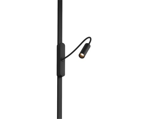 DK5313-BK Светильник для трека Air, серия Spot 3000 со светодиодом, ?26*495мм, 48V DC, 2W, RA?90, 24°, 3000K, IP20, черный, алюминий