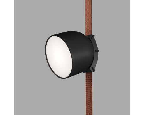 DK5642-BK Поворотный светильник для трека-ремня Belty Smart, серия Spot, со светодиодом, D100*H107мм, 48V DC, 12W, RA90, 120°, 3000-5700K, IP20, черный, алюминий