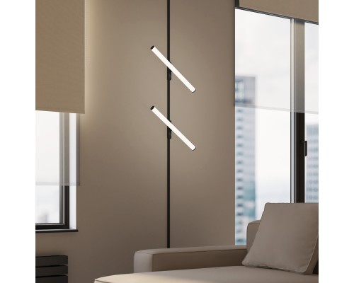 DK5355-BK Светильник для трека Air, серия Ray 4000 со светодиодом, L500*W35*H79mm,?33, 48V DC, 12W, RA?90, 120°, 4000K, IP20, черный, алюминий