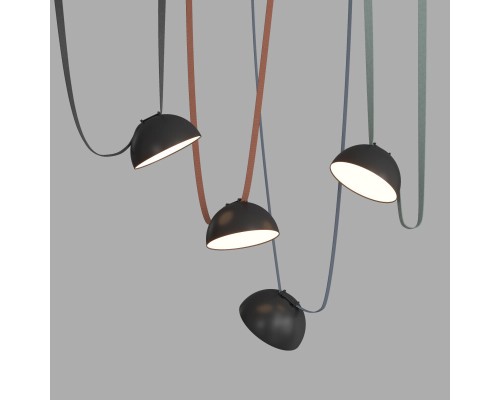 DK5560-BK Cветильник для трека-ремня Belty, серия Flow со светодиодом, D220*H117мм, 48V DC, 24W, RA90, 120°, 4000K, IP20, черный, алюминий