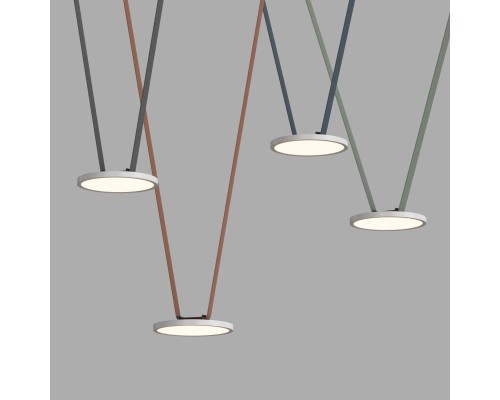 DK5567-WH+BK Cветильник для трека-ремня Belty, серия Flow, со светодиодом, D168*H29.5мм, 48V DC, 10W, RA90, 120°, 3000K, IP20, белый с черным, алюминий