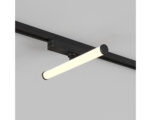DK6438-BK Поворотный однофазный трековый светильник STROM со светодиодом L300mm 220V 10W 150° 3000K IP20 черный алюминий/акрил