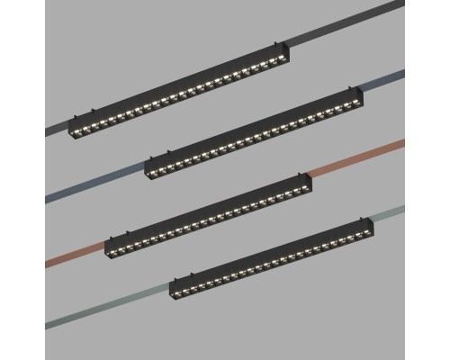 DK5672-BK Cветильник для трека-ремня Belty Smart, серия Grill, со светодиодом, L642*W40*H45мм, 48V DC, 24W, RA90, 24°, 2700-6000K, IP20, черный, алюминий